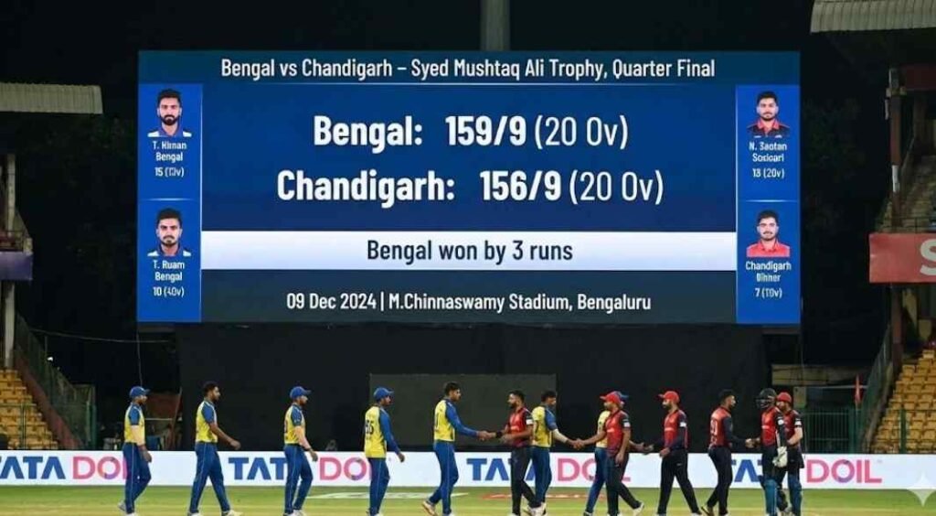 Bengal Cricket Team vs Chandigarh Cricket Team Match Scorecard
